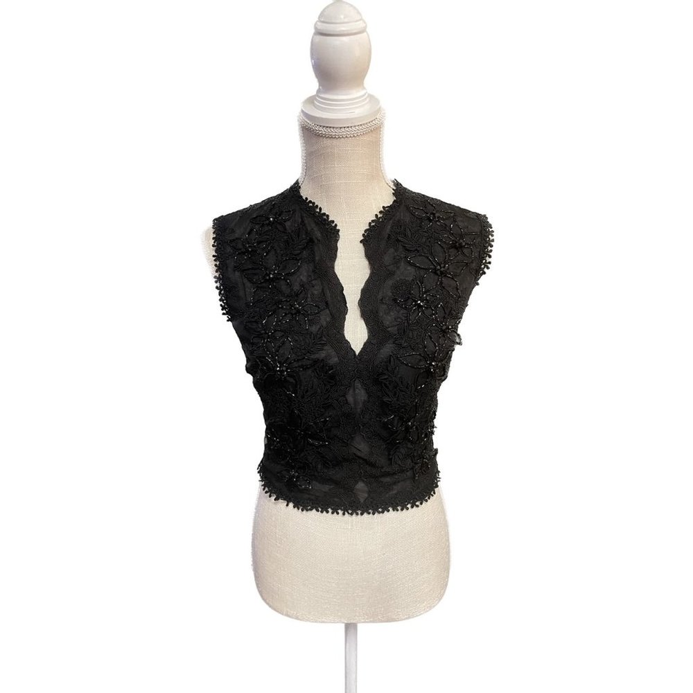 Nicole Bakti Black Sheer Tank